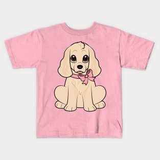 Cute Cocker Spaniel Puppy Kids T-Shirt